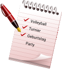 Volleyball Turnier Geburtstag Party